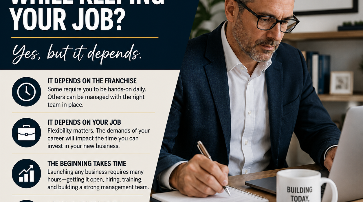 “Can I own a franchise without quitting my job?”