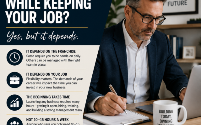 "Can I own a franchise without quitting my job?"